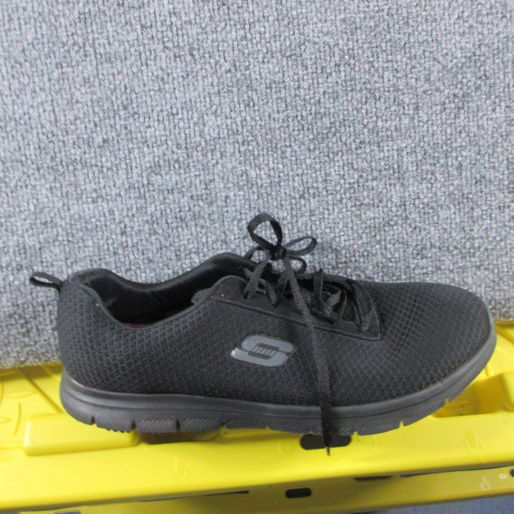Skechers Work Shoes Womens Size 11 Black Mesh Slip Resistant 77210W Memory Foam